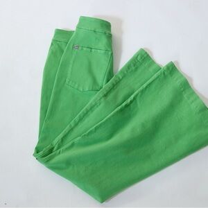 Alice + Olivia Green Flare & Wide Leg Jeans